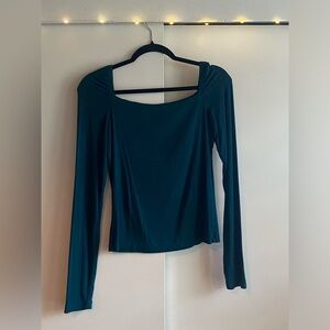 Banana Republic Ribbed Square Neck Long Sleeve